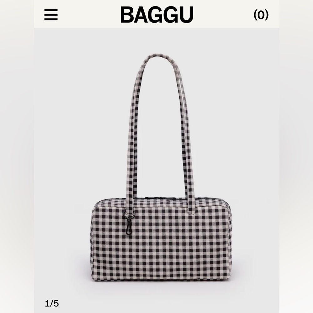 Baggu Small Bowler Bag gingham